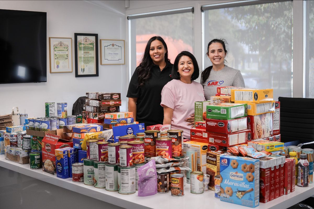 Packing Thanksgiving Gift Baskets for Our Clients
